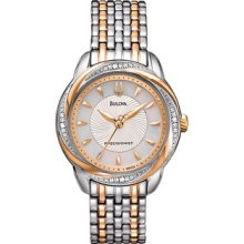 Bulova 98R153 Rose Two Tone Precisionist Brightwater Quartz Mother Of