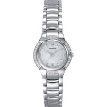 Bulova Accutron Torino Mother-of-pearl Diamond Silver Tone Women's Watch 26r05