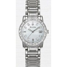 Bulova Highbridge Ladies` Mother-of-pearl & Diamond Dress Watch