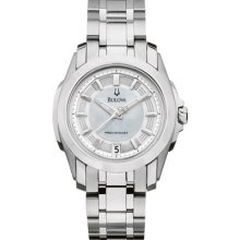 Bulova Ladies Precisionist Longwood Mother Of Pearl Dial Stainless Watch 96m108