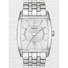 Bulova Men`s Stainless Steel Dress Watch W/ Silver Dial