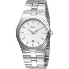 Bulova Men's 96b106 Bracelet White Dial Watch