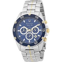 Bulova Men's Marine Star Chronograph Blue Dial Quartz Watch 98h37