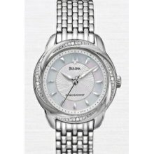 Bulova Precisionist Brightwater Ladies` Mother-of-pearl & Diamond Watch