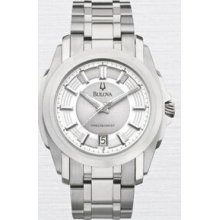 Bulova Precisionist Longwood Men`s Stainless Steel Round Dial Dress Watch