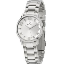 Bulova Women S 96p111 Diamond Silver Dial Bracelet Watch