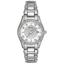 Bulova Women's 96r133 Diamond Case Mother Of Pearl Dial Bracelet Watch