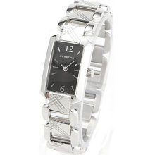 Burberry Ladies Heritage Stainless Steel Case and Bracelet Black Dial BU4210