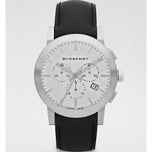 Burberry Stainless Steel Chronograph Watch - Black-Silver