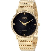 Burgi Women's Bur064yg Swiss Quartz Diamond Bracelet Slim Gold Watch $695