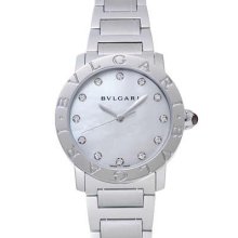 Bvlgari Bvlgari Diamond Index Mop Dial 37mm Quartz Watch - Bbl37wss/12