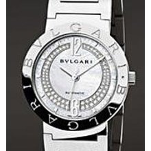 Bvlgari Bvlgari Diamond Moon Motif (SS / White Mother of Pearl / Diamonds / Bracelet)