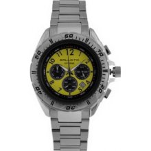 BWE103 Ballistic Mens Extreme Silver Yellow Chronograph Watch