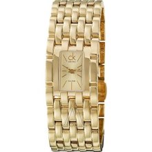 Calvin Klein Ladies Gold Plated Stainless Steel Bracelet K8423209 Watch