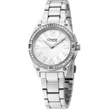 Caravelle by Bulova Women's Silvertone with Swarovski Elements Watch