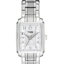 Caravelle Ladies` Stainless Steel Rectangular Dial Dress Watch