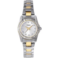 Caravelle Ladies' Two-Tone Watch w Swarovski Crystals