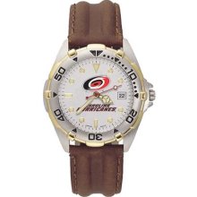 Carolina Hurricanes All Star Mens Leather Strap Watch