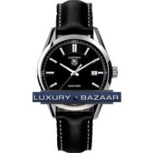 Carrera Automatic Large (SS / Black-Index / Leather)