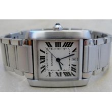 Cartier 2302 Tank Francaise Ssteel Automatic Men's Watch