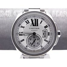 Cartier Calibre De Cartier Stainless Steel White Dial On Bracelet W7100015