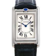 Cartier Tank Basculante Steel Large Mechanical Watch W1011358