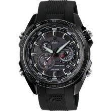 Casio Edifice Eqs500c-1a1 Solar Powered Chronograph 29 City Black Label Watch