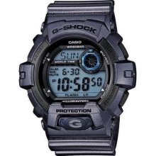 Casio G-shock G8900sh-2 Garnish Grey & Blue, Aluminum Bezel, Chrono, Stopwatch