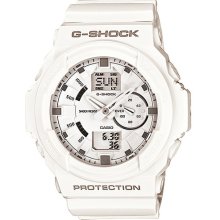 Casio G-shock White Magnet Resistant World Time 200m Sports Watch Ga-150-7adr