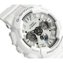 Casio G-shock, X-large, Motorcycle Sports Motif, Ga120a Ga-120a-7a, White