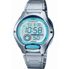 Casio Junior Lw-200D-2Avef Women's Digital Quartz Multifunction Watch With Steel Bracelet