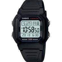 Casio Mens W800h-1 Digital Sport Alarm 100 Meter Chronograph Watch