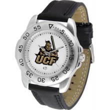 Central Florida Golden Knights UCF Mens Leather Sports Watch