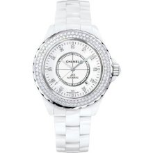 Chanel J12 Diamonds Date Automatic Ceramic Watch H2013