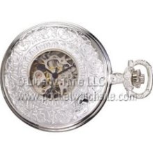 Charles-Hubert 3751 Sterling Silver Mechanical 17 Jewel Pocket Watch