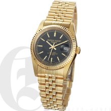 Charles Hubert Premium Mens Black Dial Gold Tone Dress and Sport Watch 3635-GB