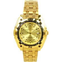 Charlie Jill Men's Goldtone Stainless Steel Watch (WAT0767M-GDGD)