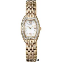 Citizen Collection Eco-drive Tonneau Ew9732-50b Ladies Watch