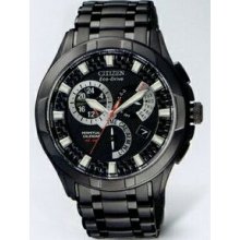 Citizen Eco Drive Black Calibre 8700 Watch With Carbon Fiber Dial Ring