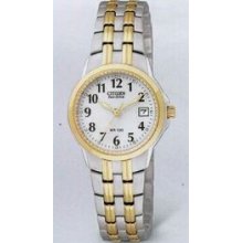 Citizen Eco Drive Ladies`s 2-tone Ss Bracelet Watch (26 Mm Case)