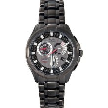 Citizen Eco-Drive Men's Calibre 8700 Black Stainless Watch - Bracelet - Black Dial - BL8097-52E