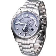 Citizen Eco-drive Radio Chronograph 10bar At3000-59a,japanese Quartz(e610),gray