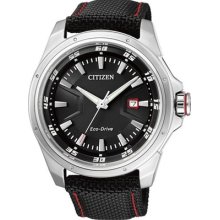 Citizen Eco-drive Wr 100m Nylon Mens Watch Bm6745-08e