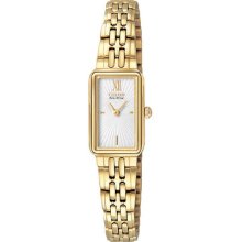 Citizen Eg2822-51a Women's Watch Eco-drive Gold Tone Silver Dial Gold Hands