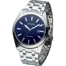 Citizen Men Eco-drive Sapphire Dress Watch Blue Bm7101-56l Made In Japan