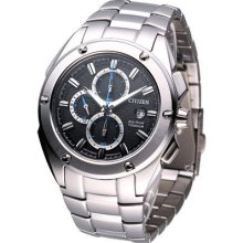 Citizen Men Gents Eco-drive Titanium Watch Black Ca0210-51e Made In Japan