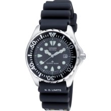 Citizen Men's BN0000-04H Eco-Drive Professional Diver Black Rubber Strap Watch