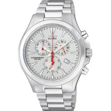 Citizen Men's Eco-drive Chronograph Stainless Steel Silver Dial Watch At0540-58a