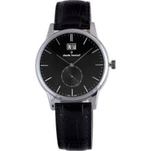 Claude Bernard Men's 64006 3 NIN Classic Gents Black Dial Leather ...