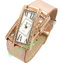 Crossover Ladies Quartz Wrist Good Watches Rosiness Plated